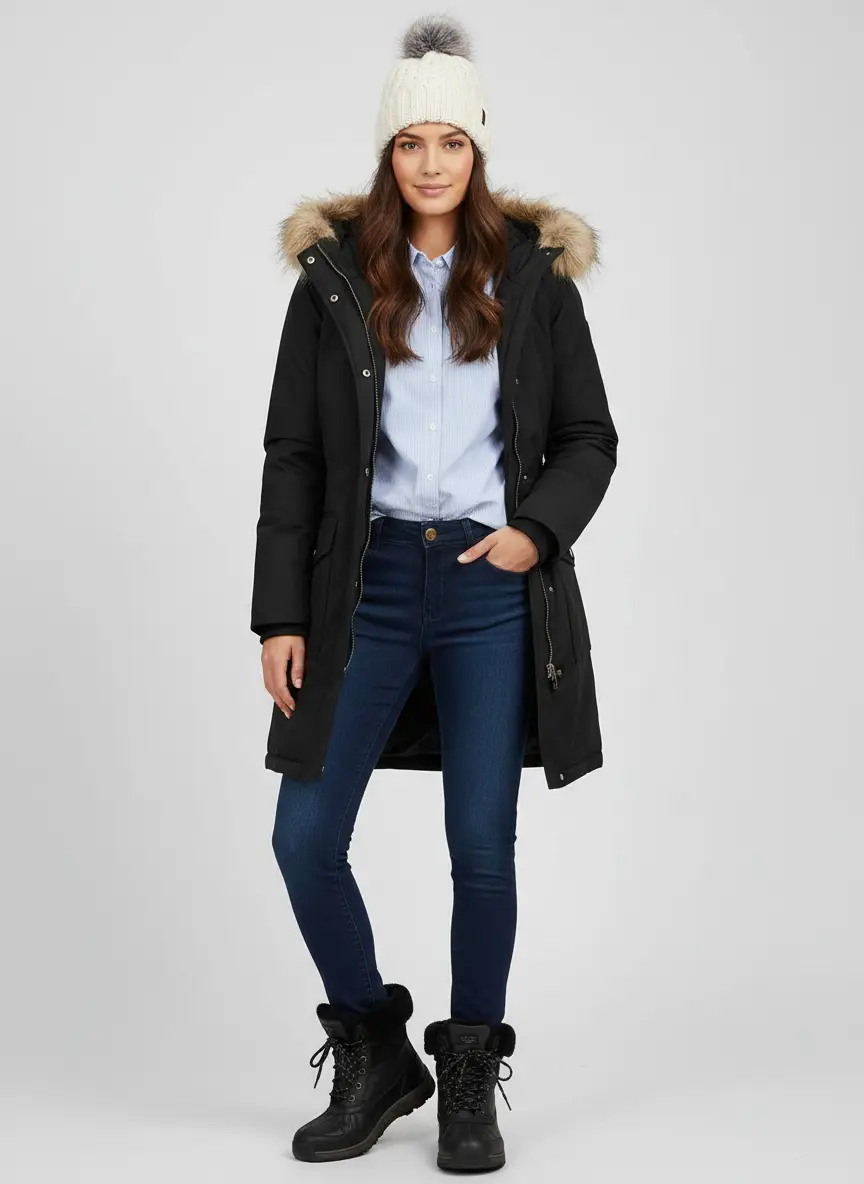 Hue Fleece Lined Denim Leggings 8