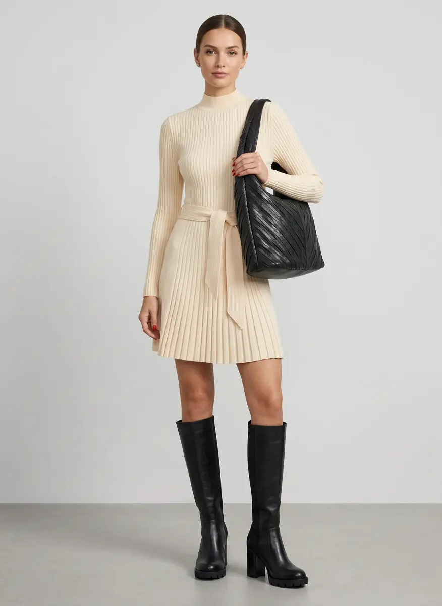 Sophisticated Knit & Leather