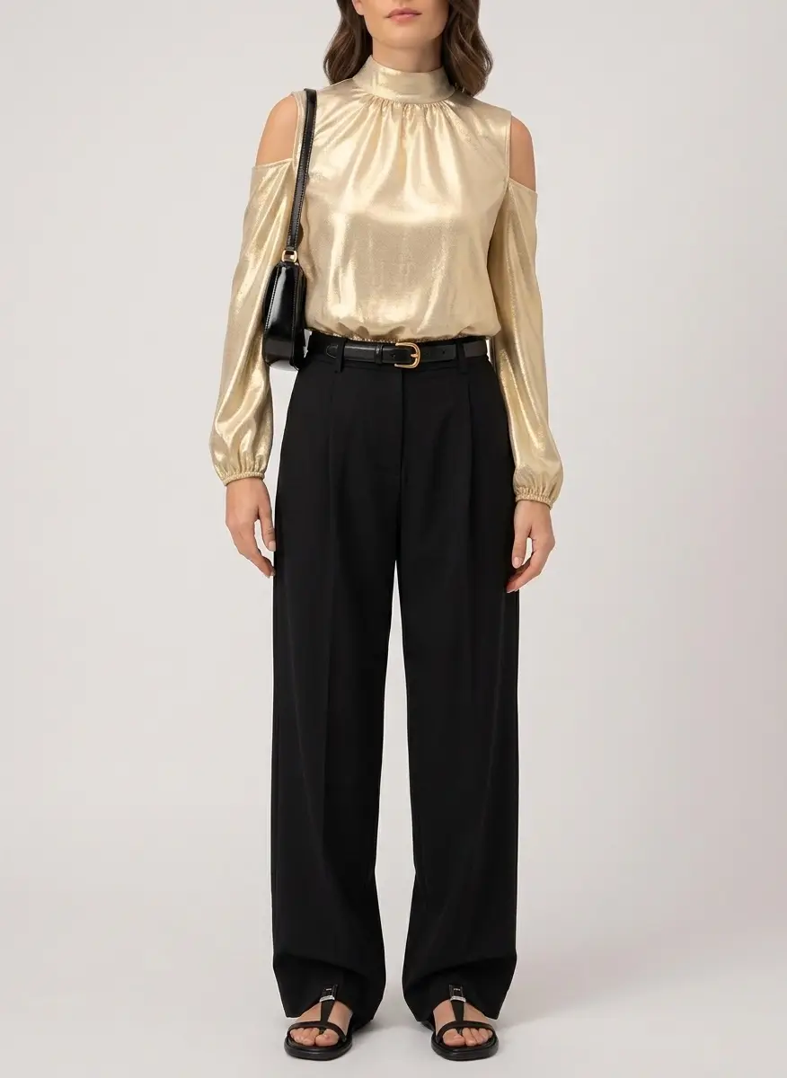by FAR Black Miranda Semi Patent Leather Shoulder Bag 5