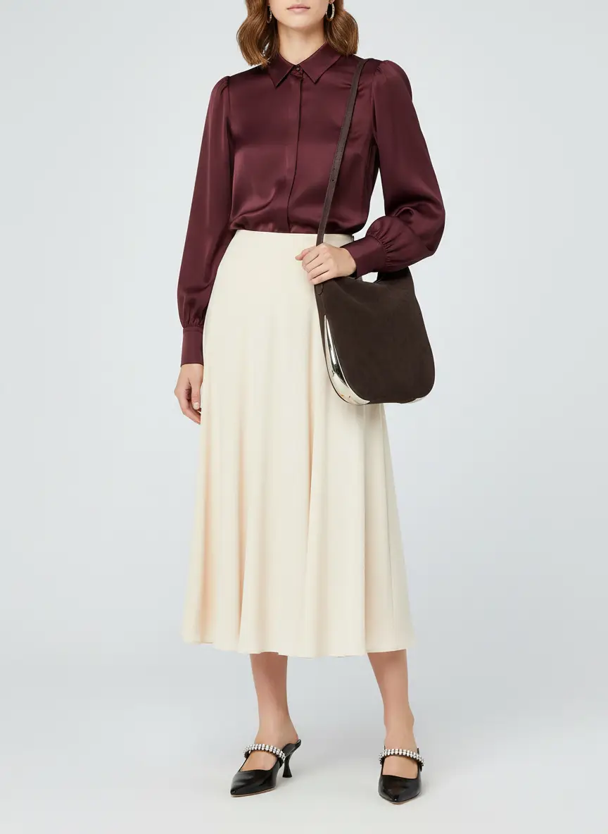 Loro Piana Erika silk midi skirt 8