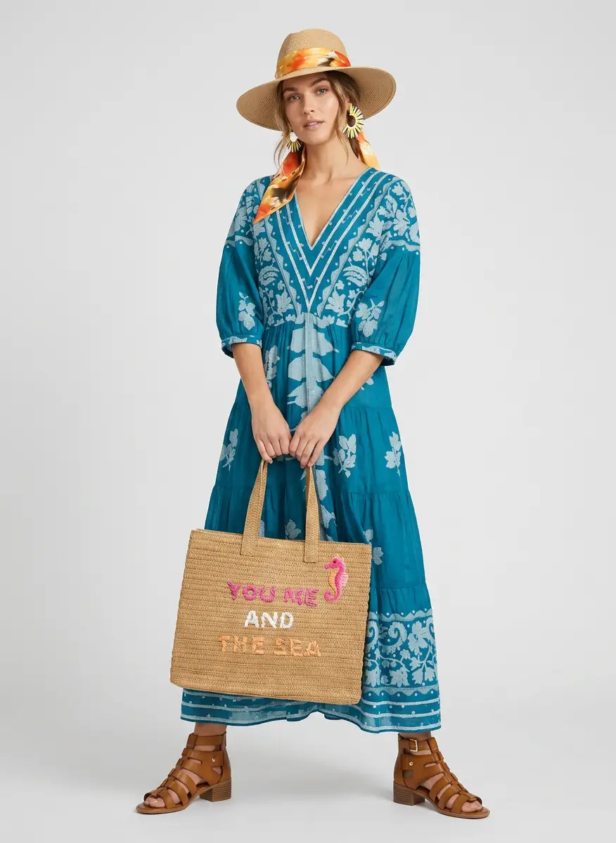 Juliet Dunn Dhaka printed cotton midi dress 7