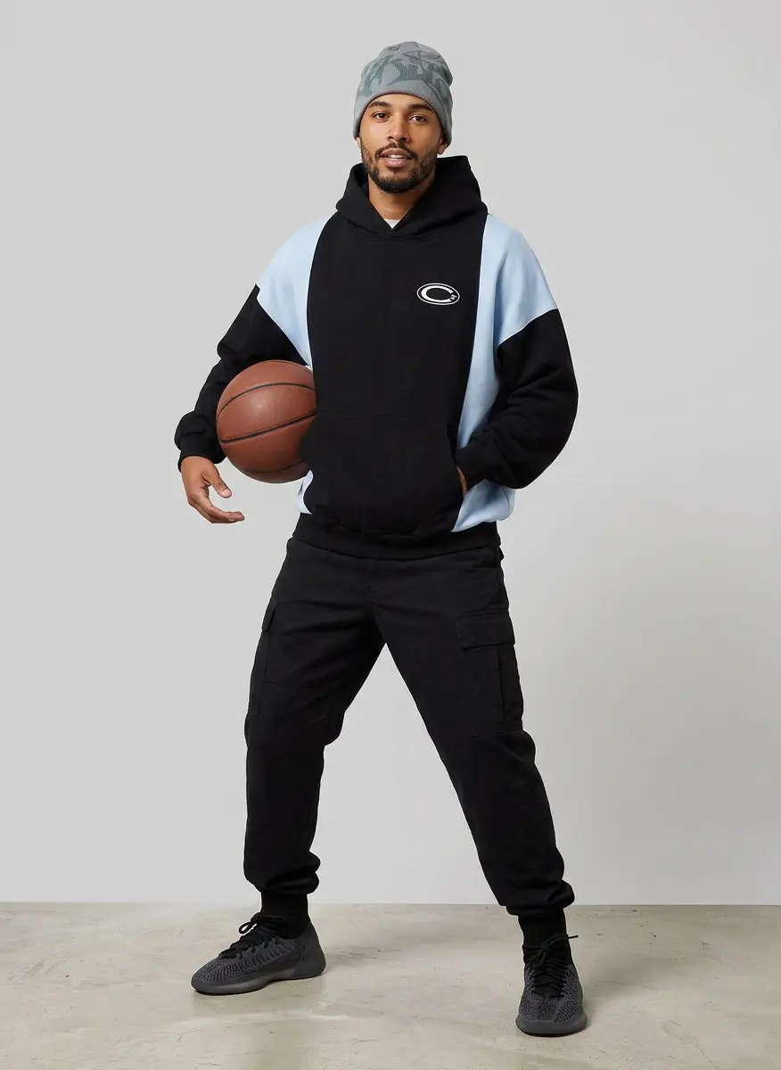 CARRE Men's C-Star Panel Oversized Hoodie 7