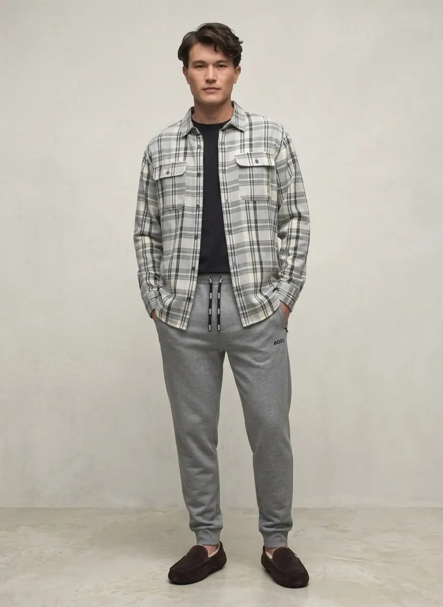 Hugo Boss BOSS Mix & Match Cotton Blend Logo Print Loungewear Joggers Regular Fit 6