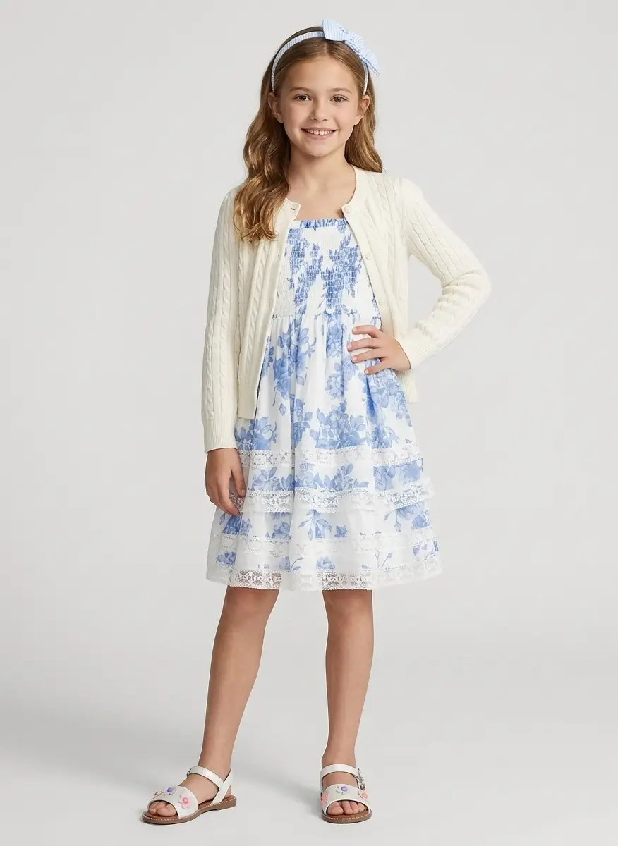 Ralph Lauren Girls' Cable-Knit Cardigan - Little Kid, Big Kid 7