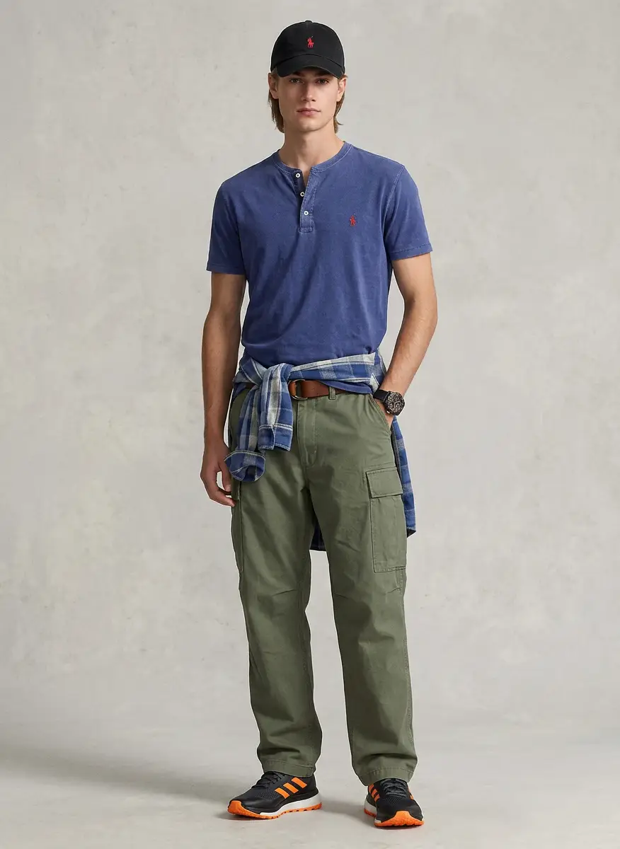 CARRE Men's Tactical Baggy Cargo Pants, Beige/Khaki 8