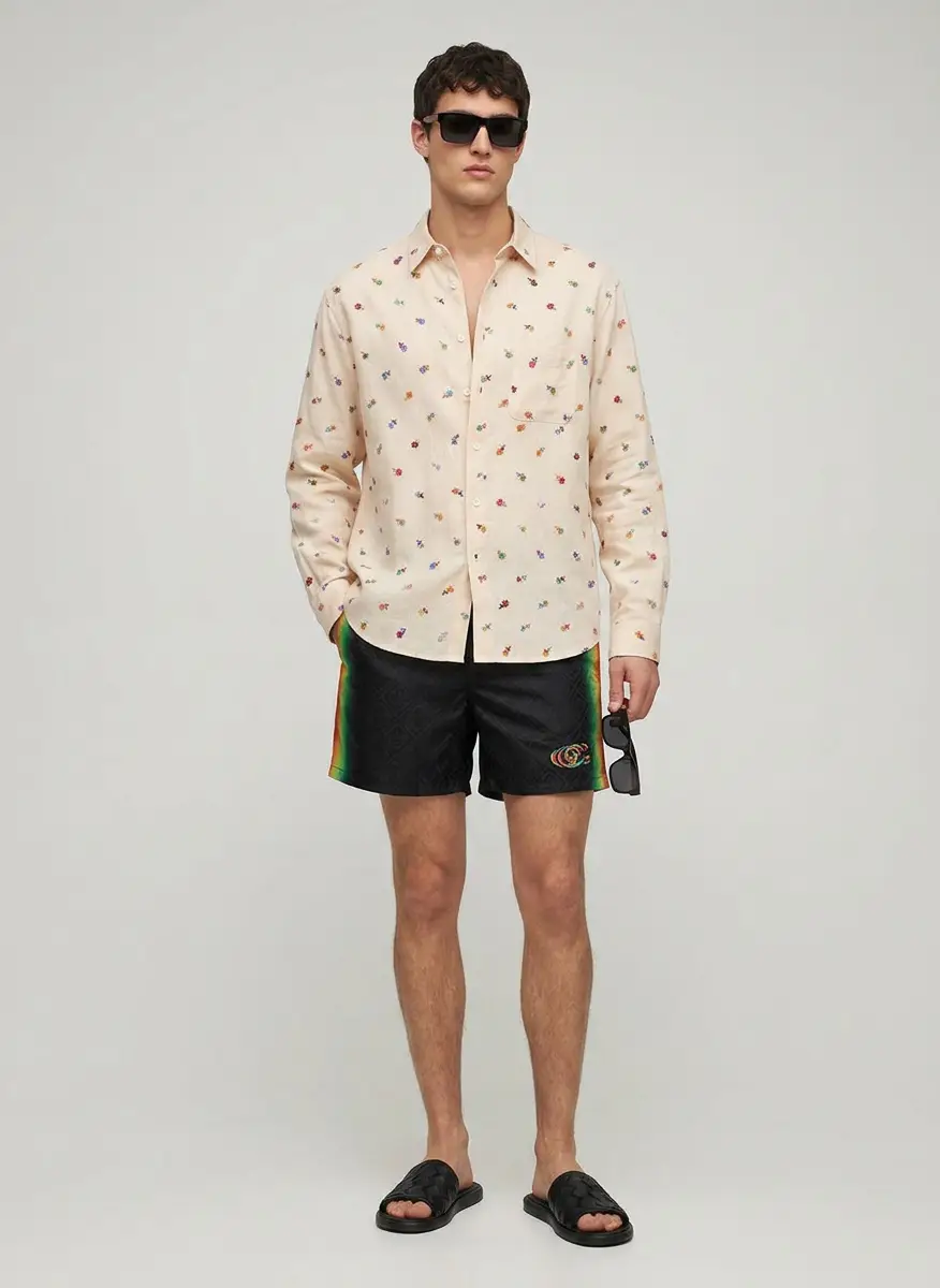 Casablanca Black Monogram Swim Shorts 5