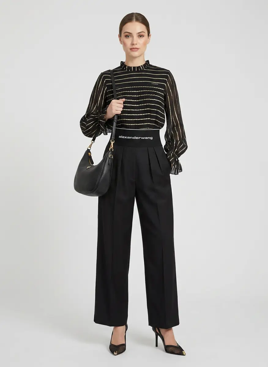 Prada Black leather shoulder bag 5