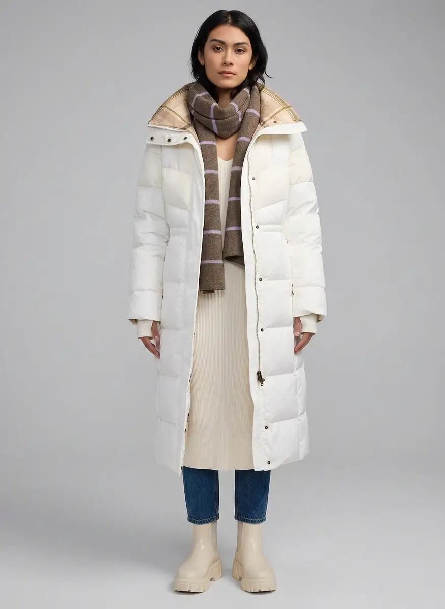 Scotch & Soda Kaatye Quilted Maxi Puffer Jacket with Oversized Collar - Women's 6