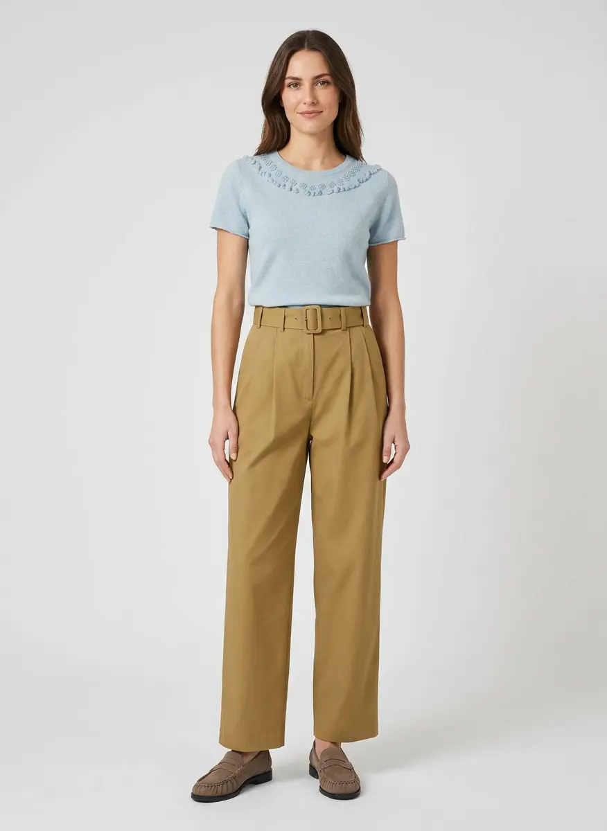 Timeless Cashmere & Wide-Leg Elegance