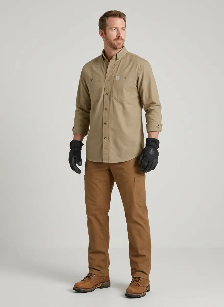 Carhartt Rugged Flex Midweight Canvas Long-Sleeve Shirt - Men's 3