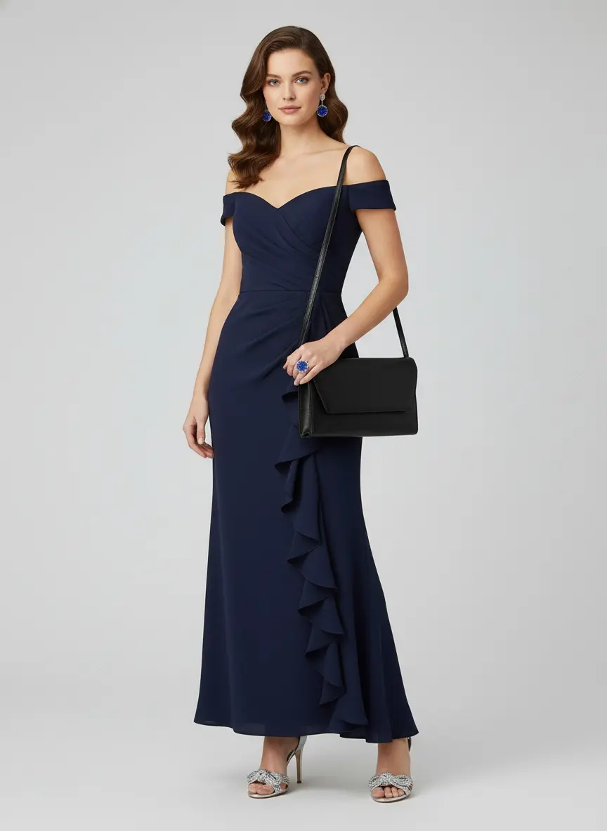 Sophisticated Off-Shoulder Evening