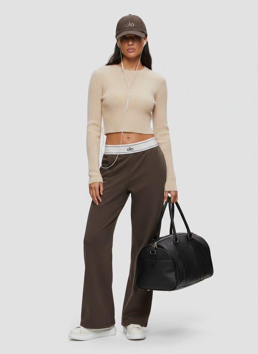 Alo Suit Up Trouser (Regular) - Espresso - Leggings - Free