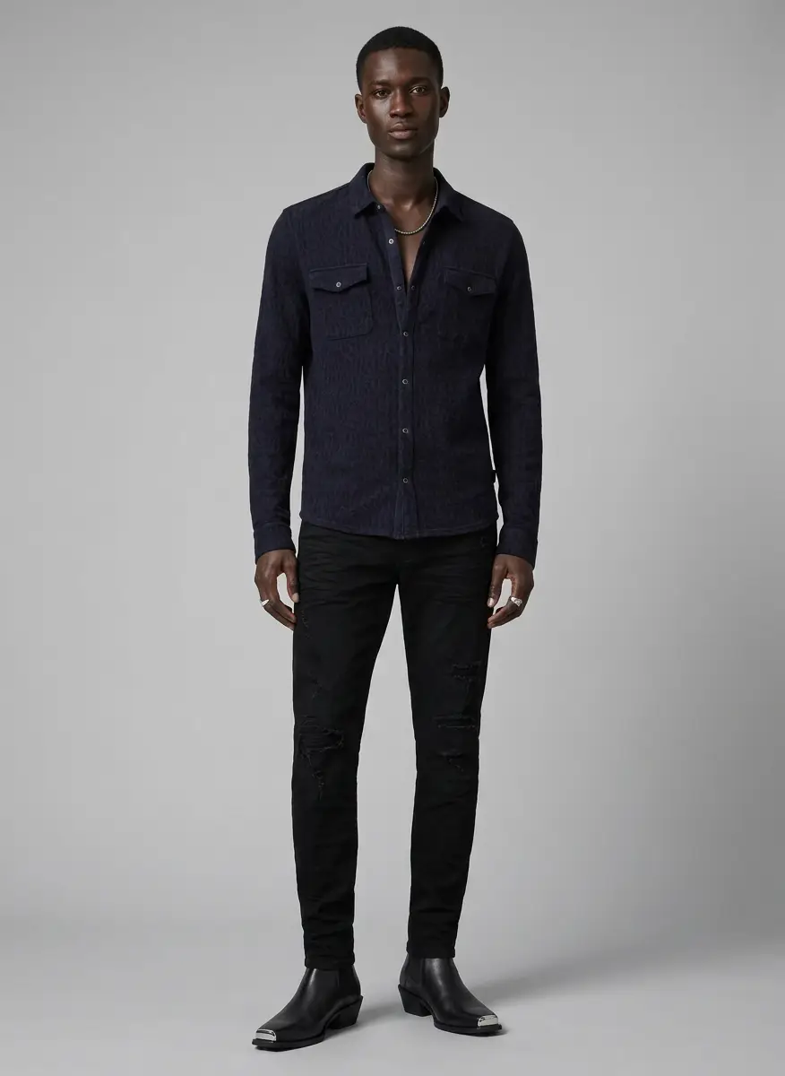 John Varvatos Ramona Abstract Print Western Shirt 8