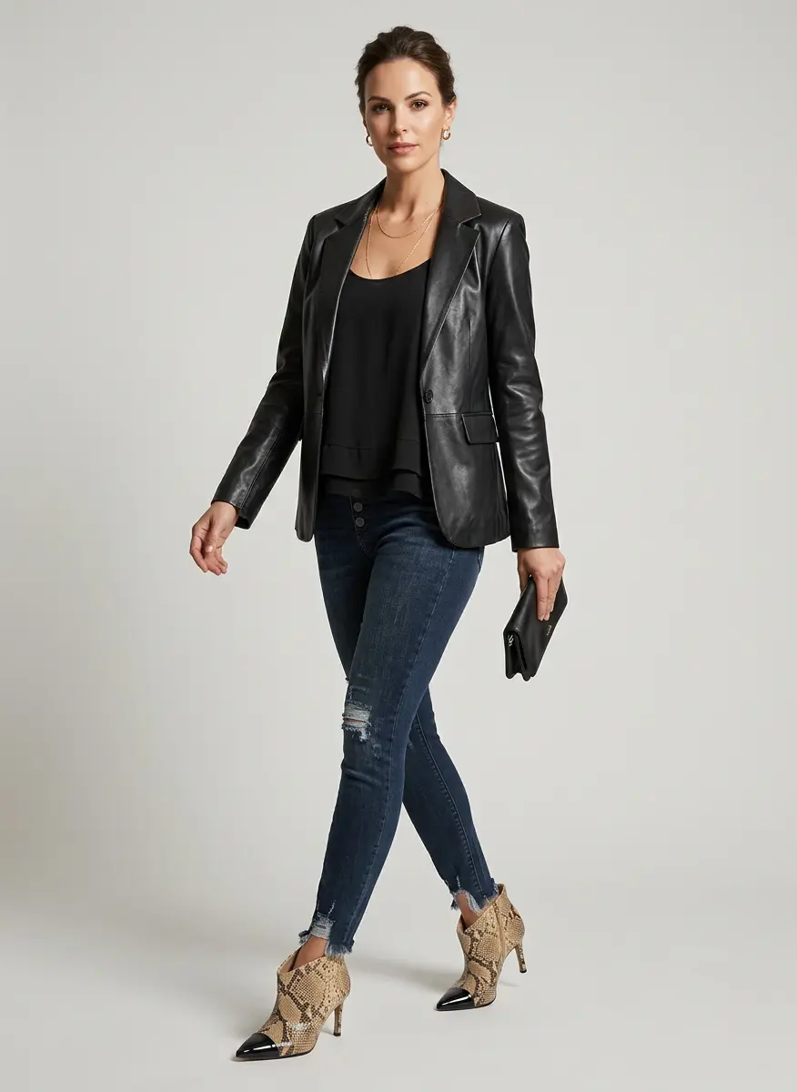 Edgy Leather & Silk