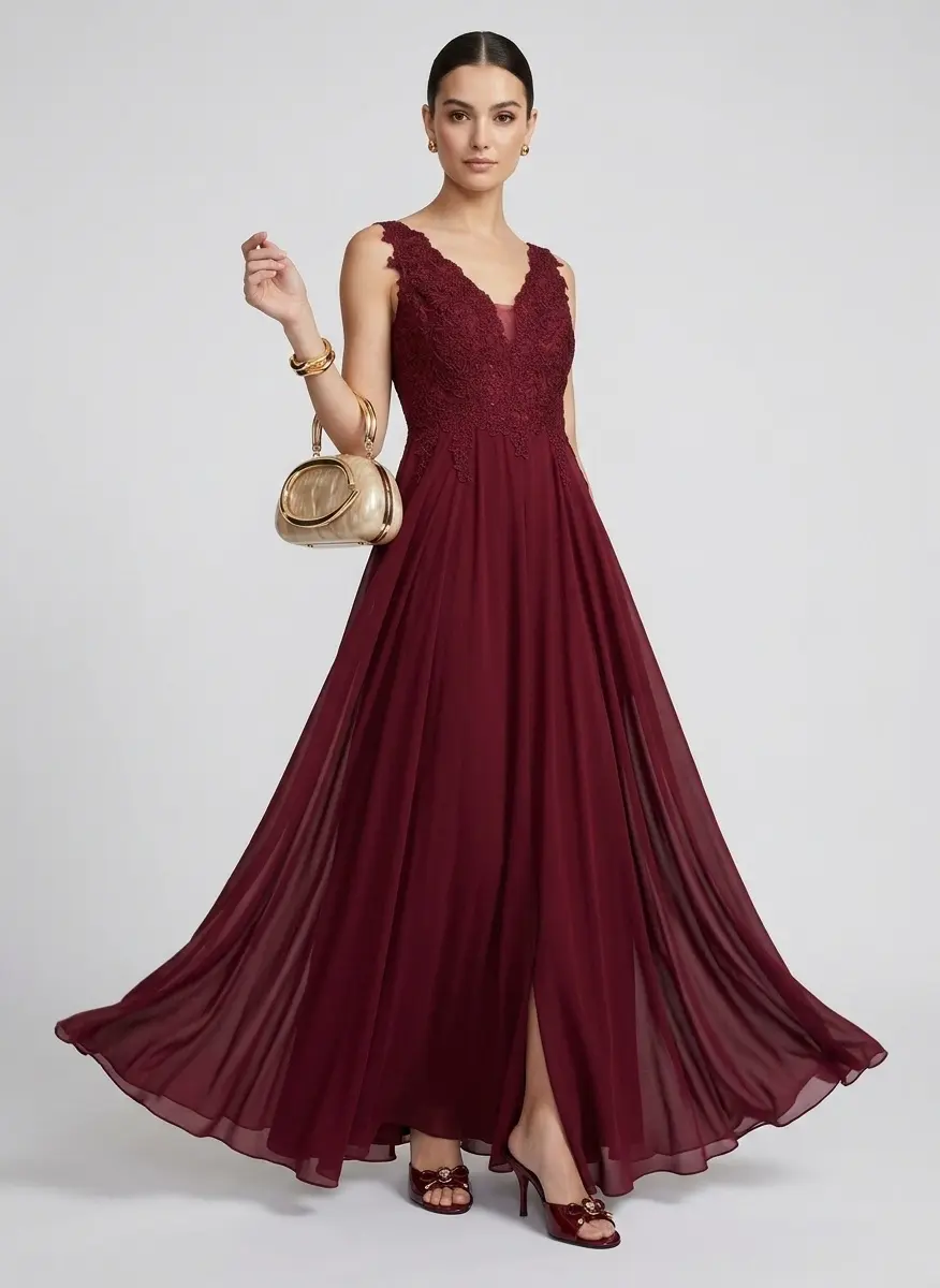 Crimson Soirée Elegance