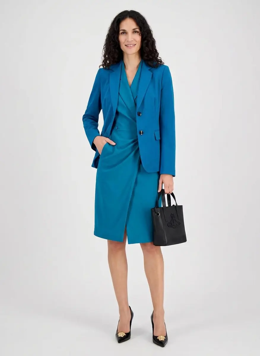 Teal Monochrome Power Suit