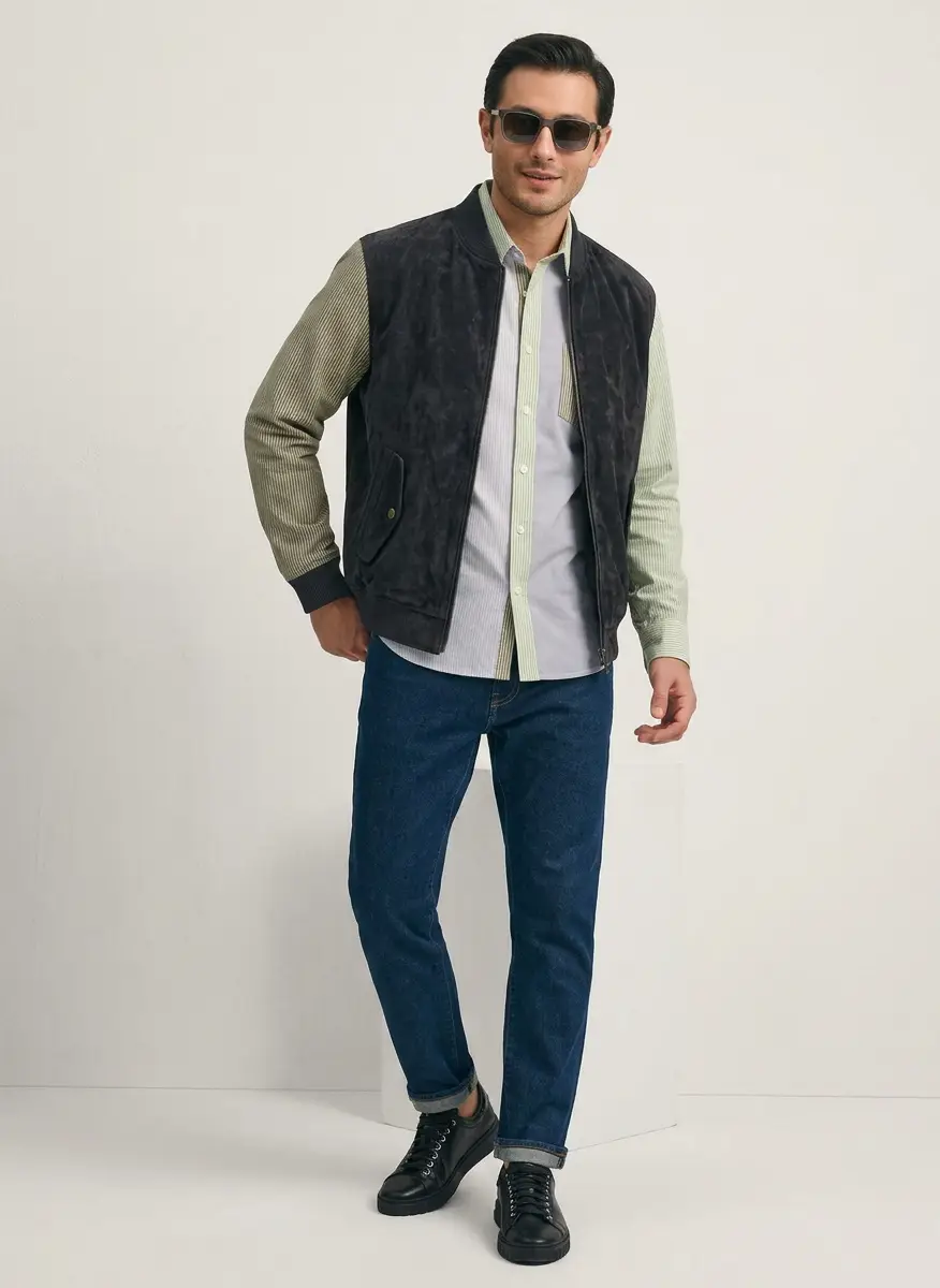 BGSD Men Urban Leather Bomber Jacket 4