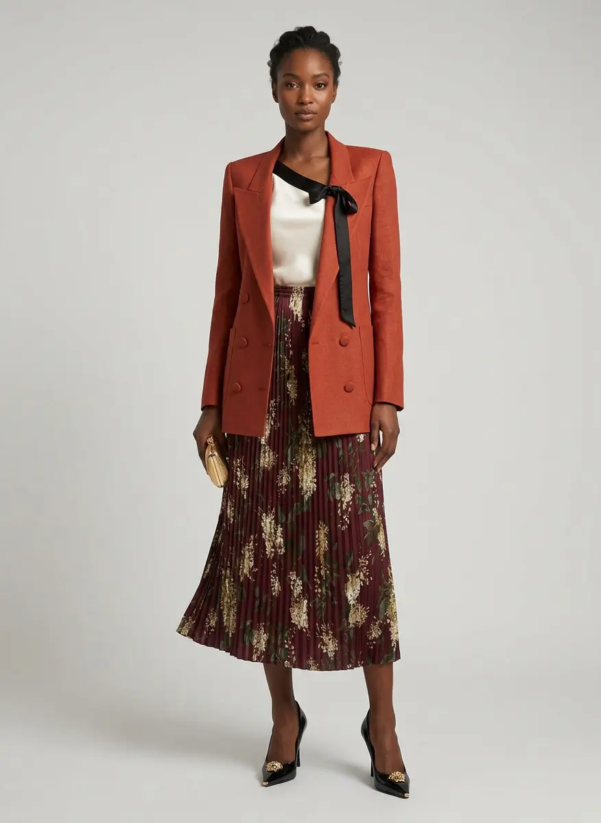 Modern Elegance in Sienna & Burgundy