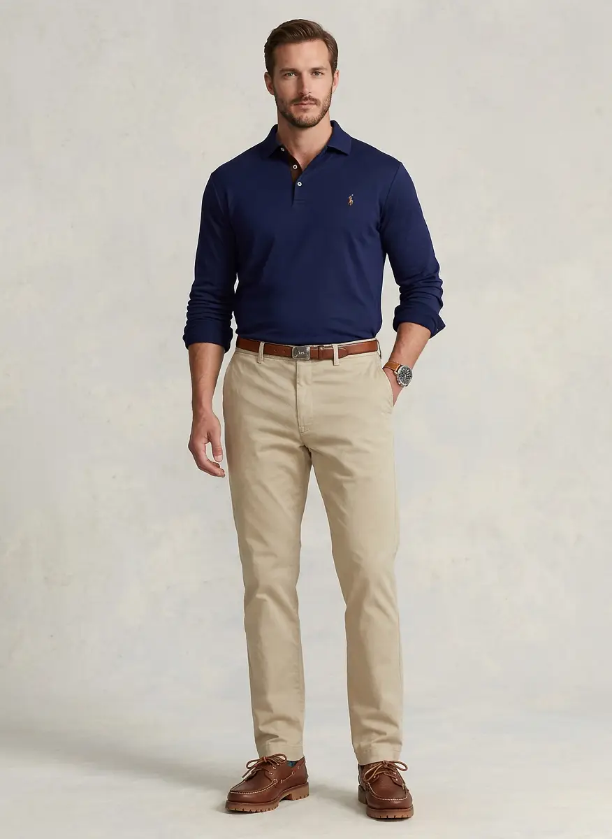 Ralph Lauren Big & Tall Soft Cotton Long Sleeve Polo Shirt 6