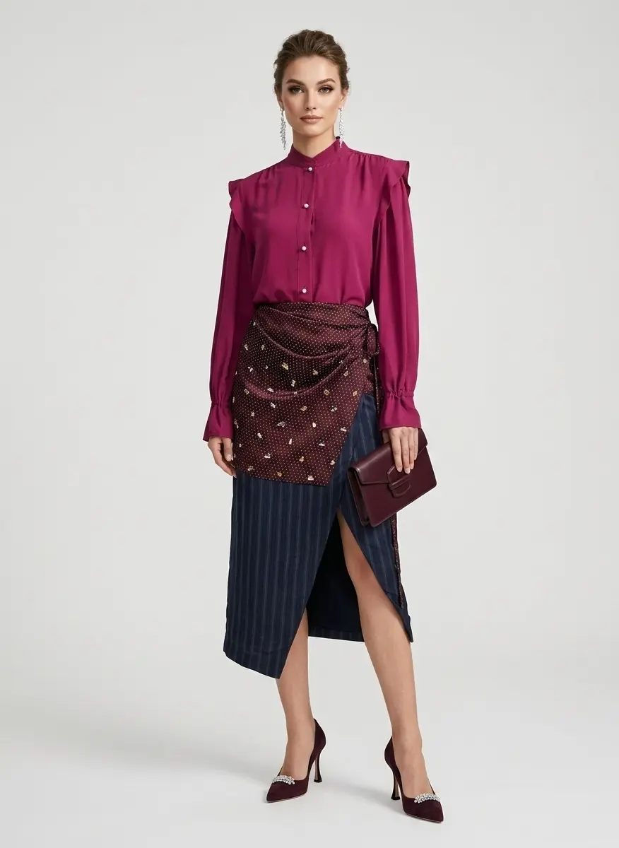 Monochromatic Merlot Elegance