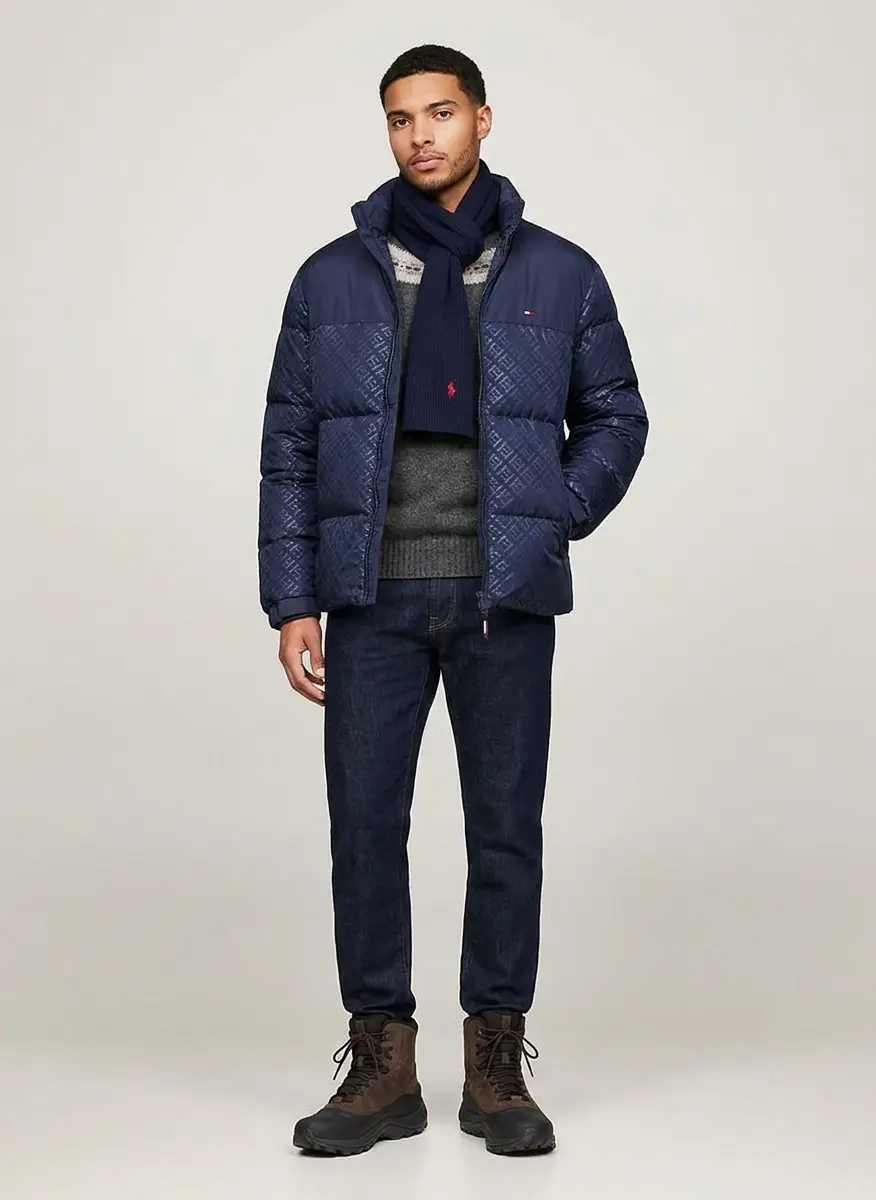 Tommy Hilfiger Men's Mixed-Media Puffer Jacket 7
