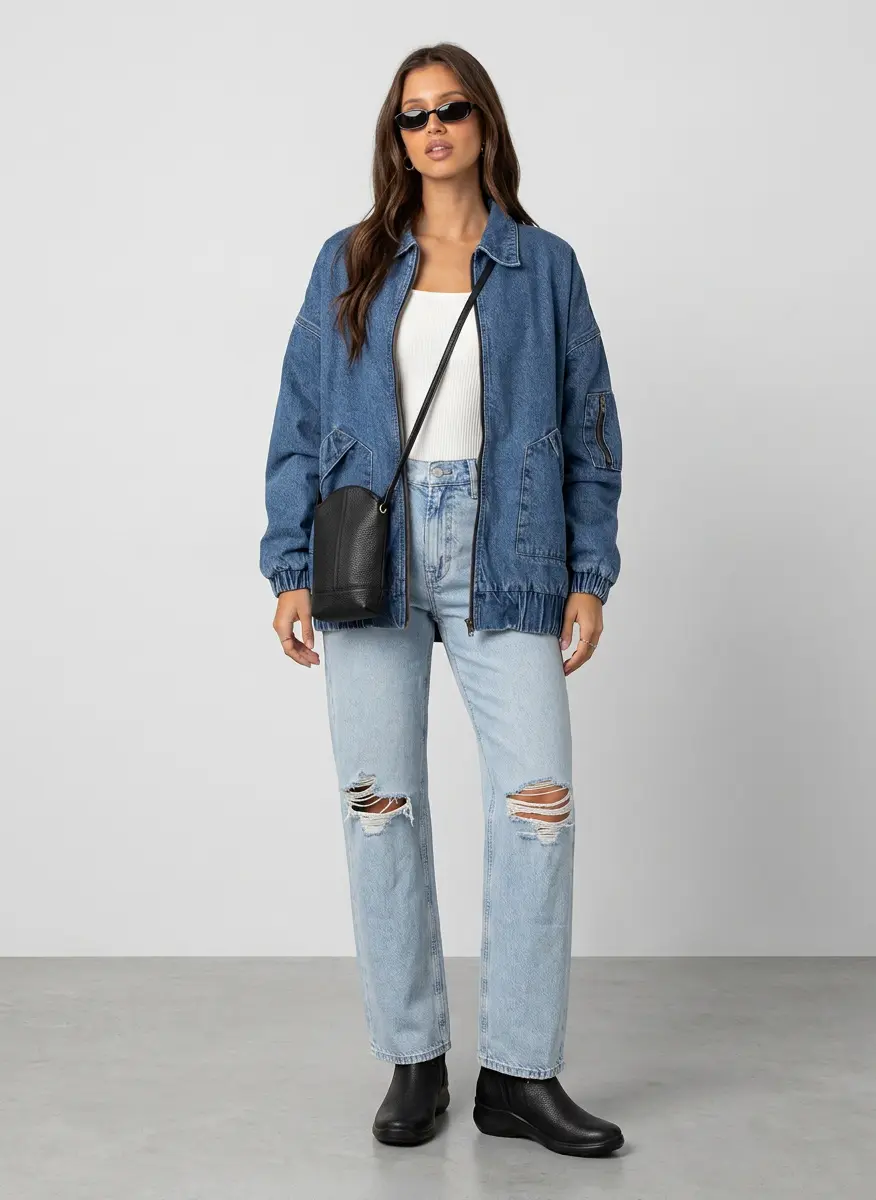 Casual Denim-on-Denim