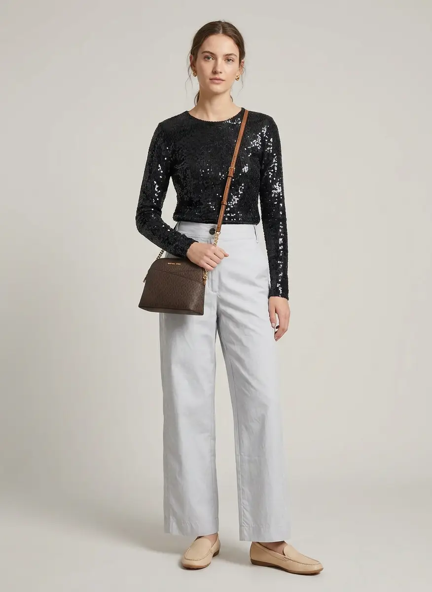 Michael Kors Jet Set Travel Medium Logo Dome Crossbody Bag 8