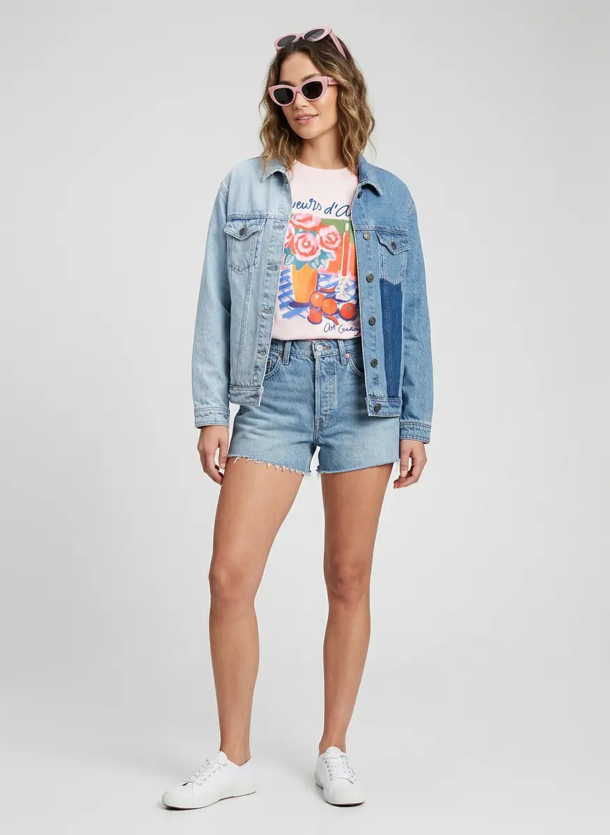 Retro Denim Layers