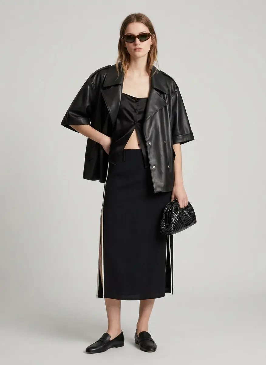 mfpen Black Tab Midi Skirt 5