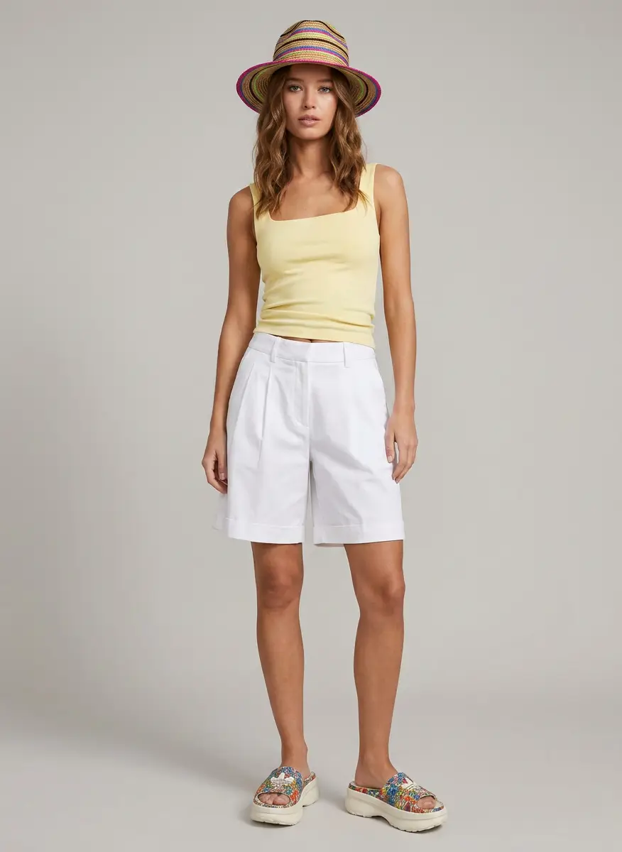INC International Women's High-Rise Linen Bermuda Shorts, Exclusively at Macy's 5
