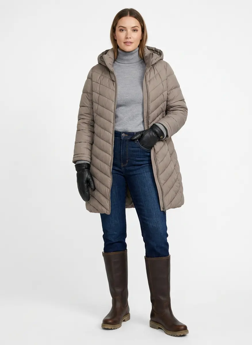 Urban Puffer & Denim Casual