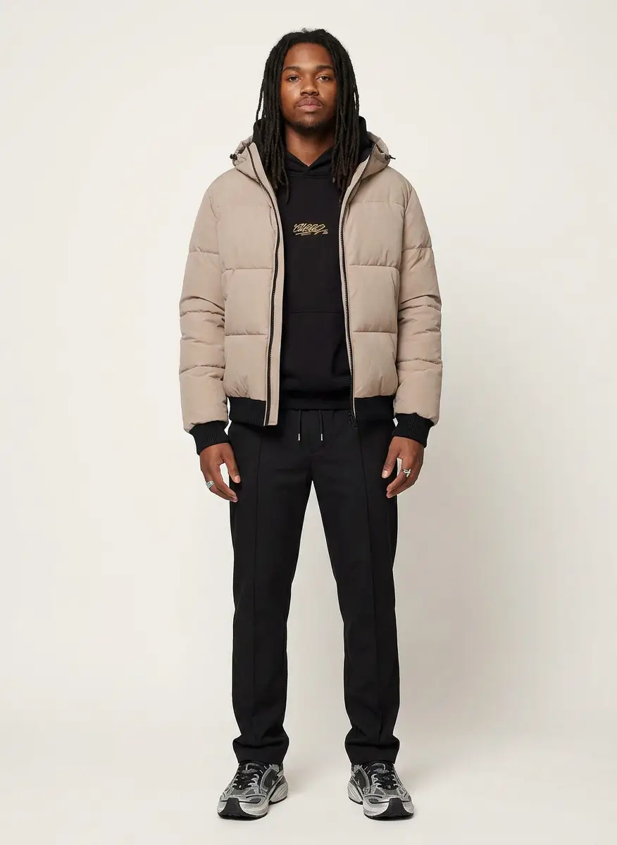 NOIZE Gunnar Hooded Puffer Bomber Jacket 5