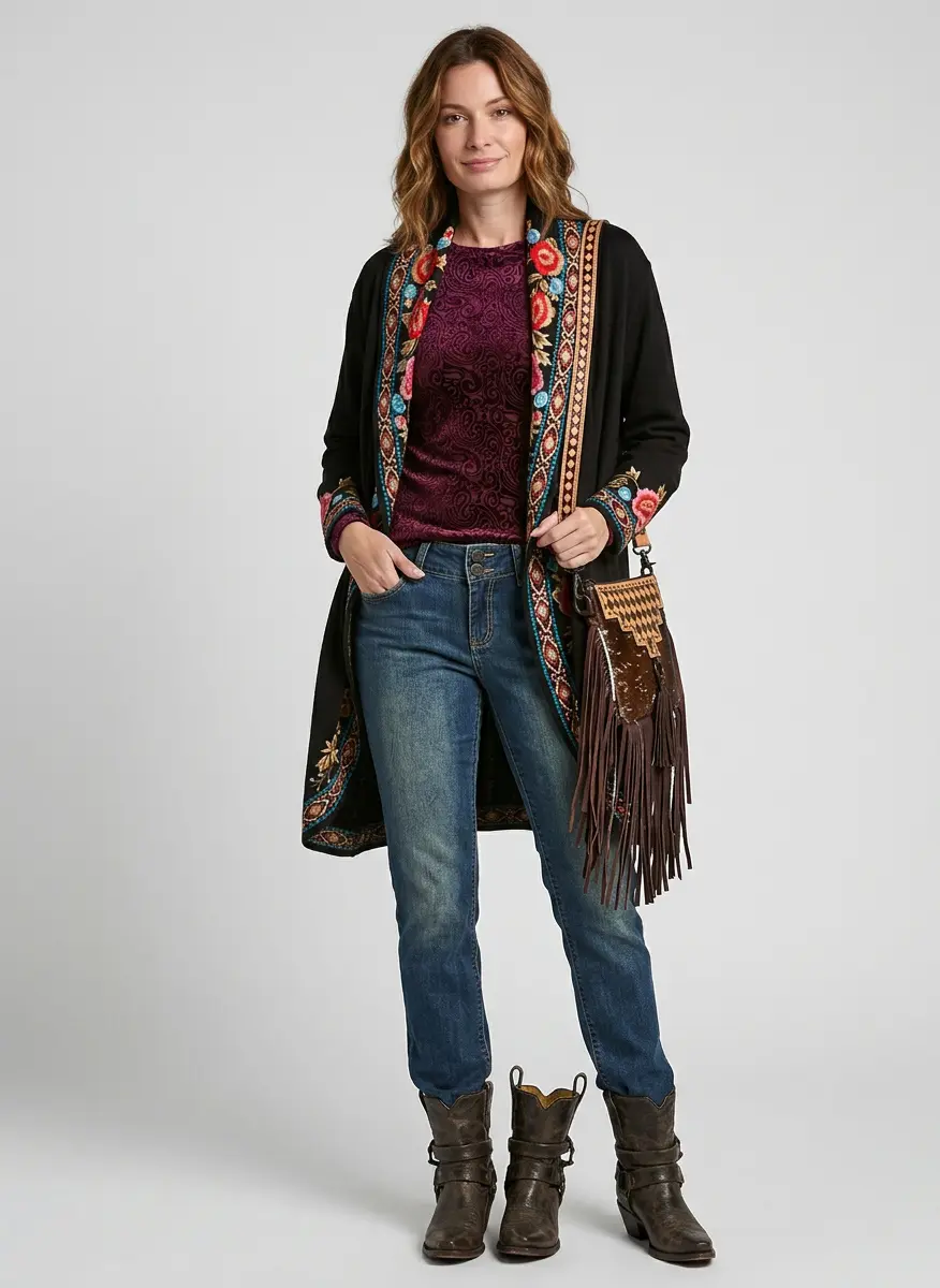 Eclectic Embroidered Artisan