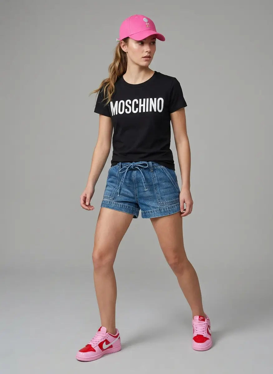 Moschino Cotton T-Shirt with Logo Moschino 5