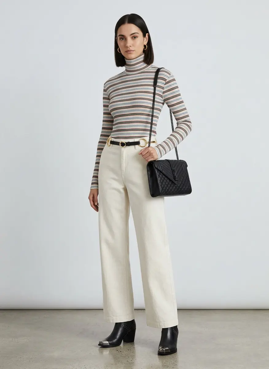 Polished Contrast Casual