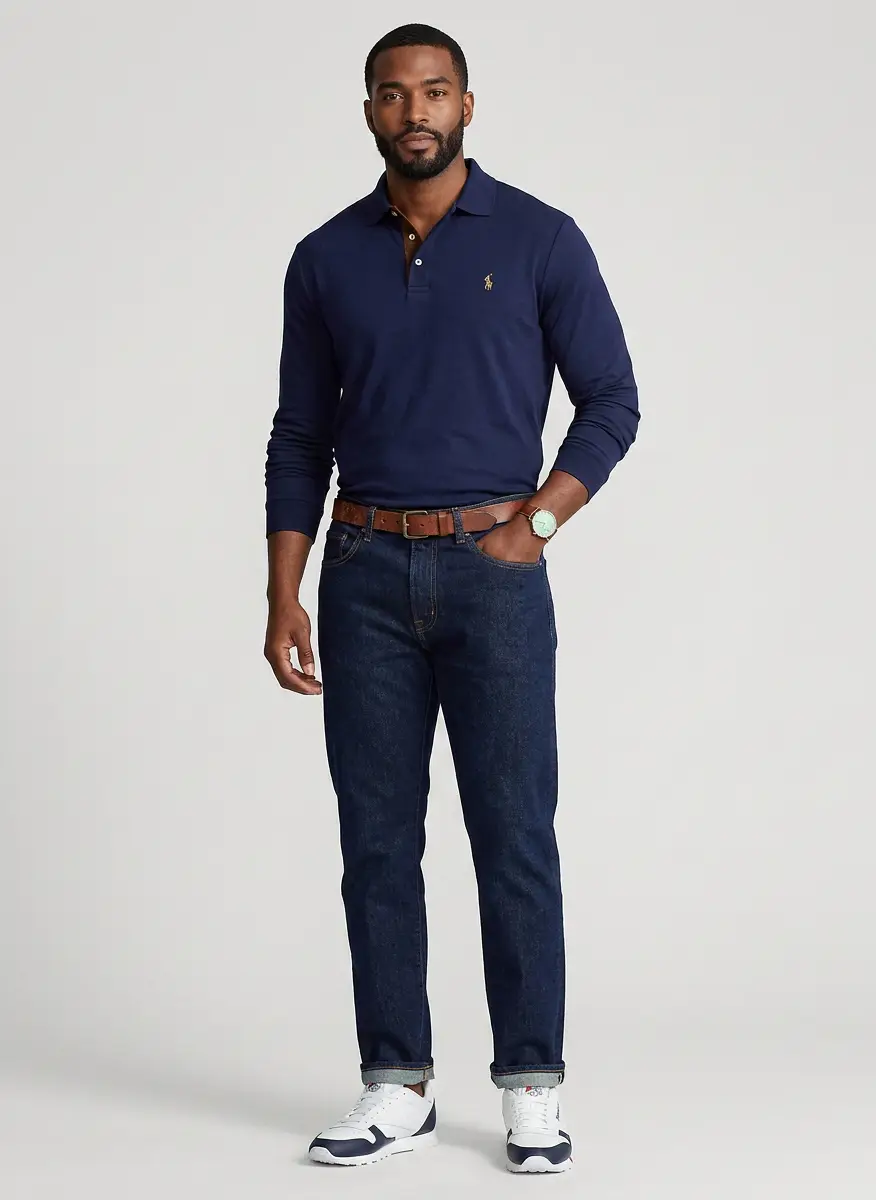 Ralph Lauren Big & Tall Soft Cotton Long Sleeve Polo Shirt 4