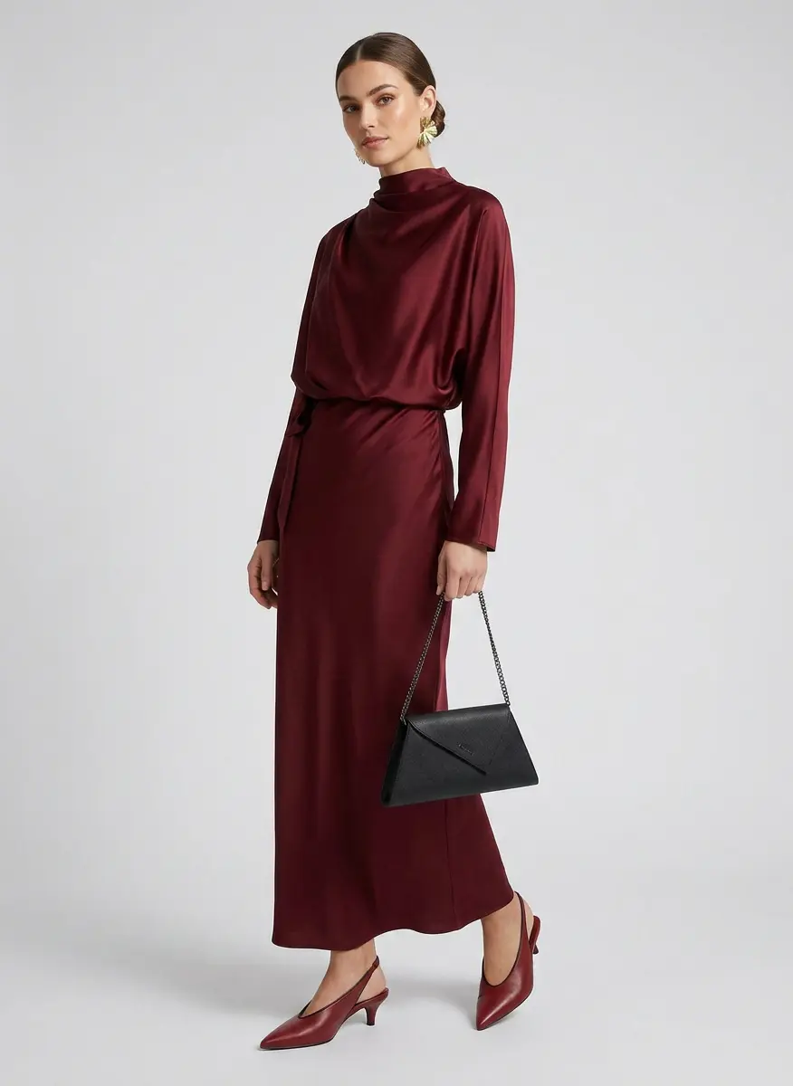Monochromatic Burgundy Elegance