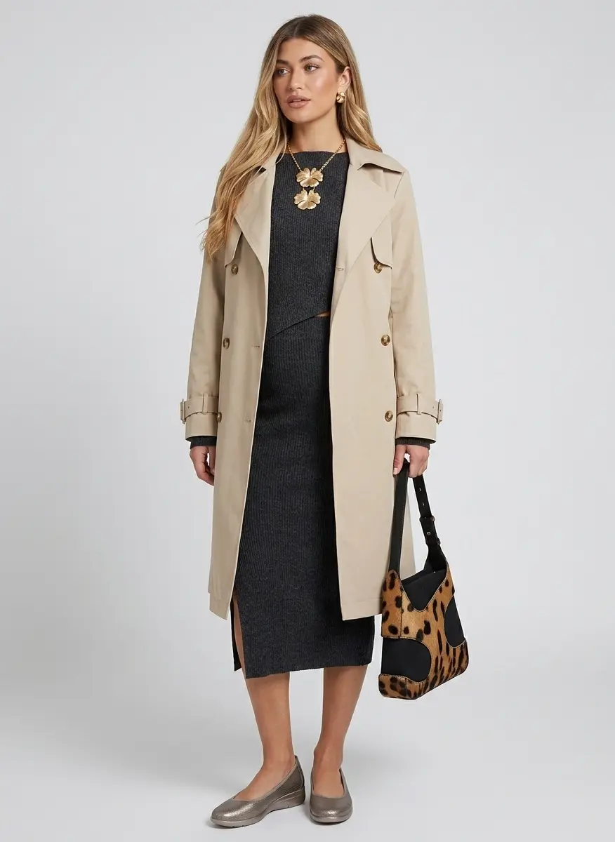 Modern Trench & Knit