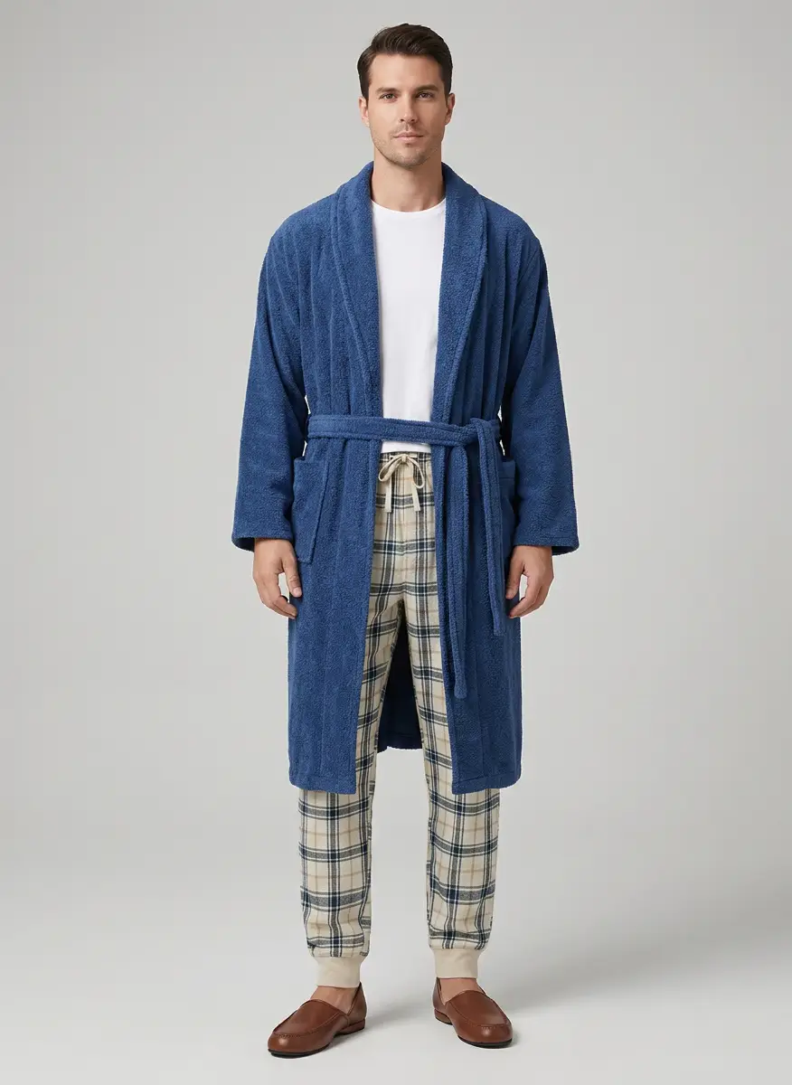 Lands' End Men's Flannel Jogger Pajama Pants 4