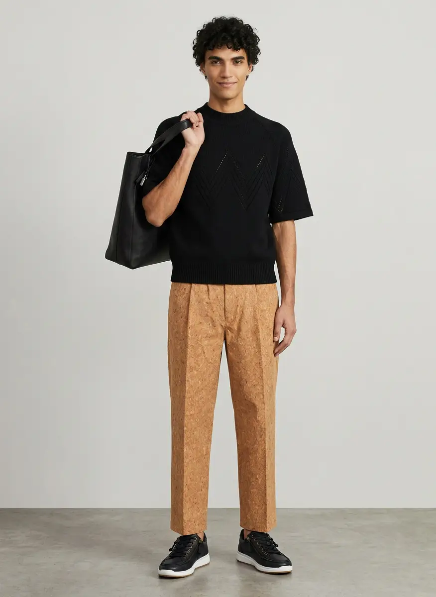 Jil Sander Black Pointelle Short Sleeve Sweater 5