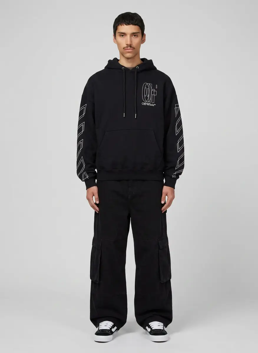 Off-White Black Big Double Arrow Skate Hoodie 6