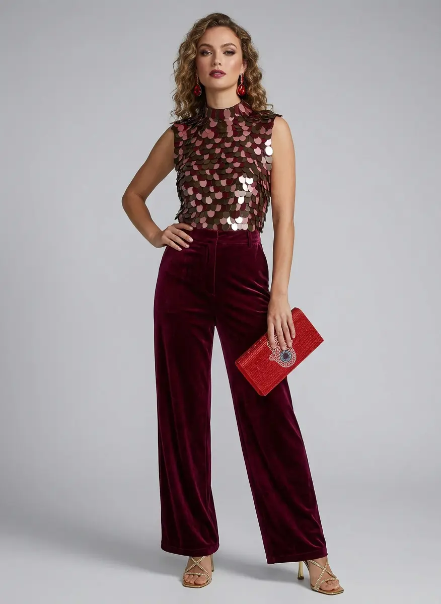 Monochromatic Velvet Glamour