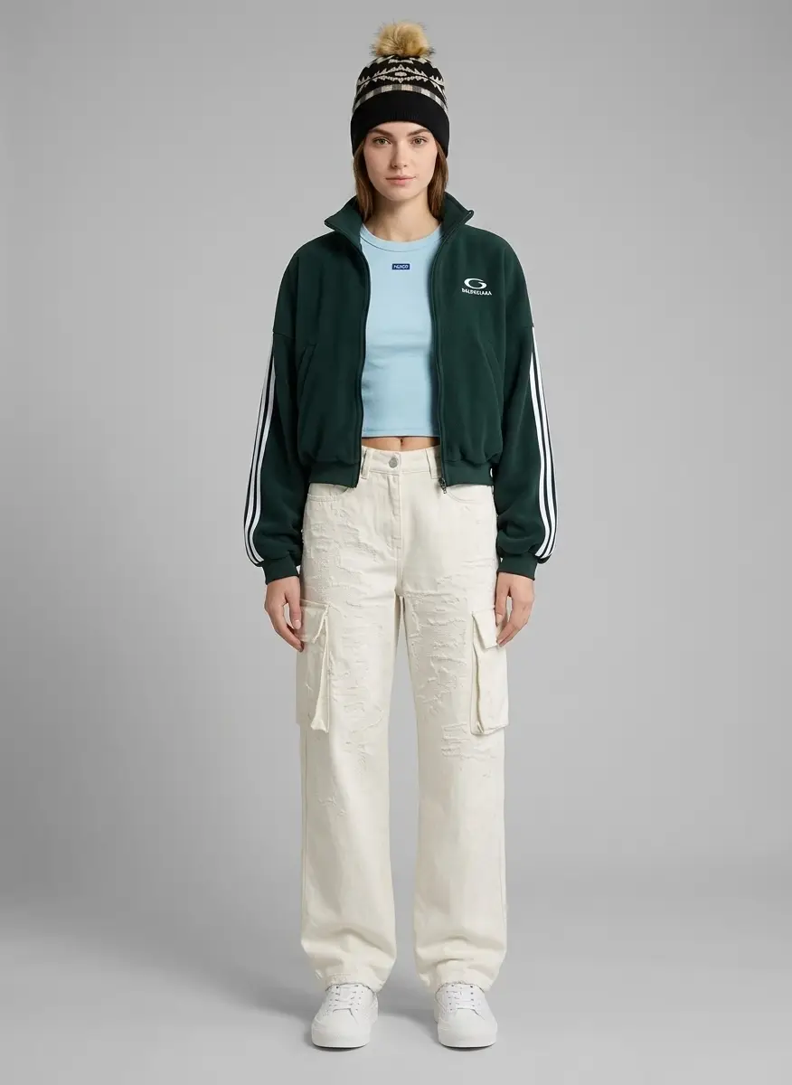 Givenchy White Oversized Cargo Pants 5