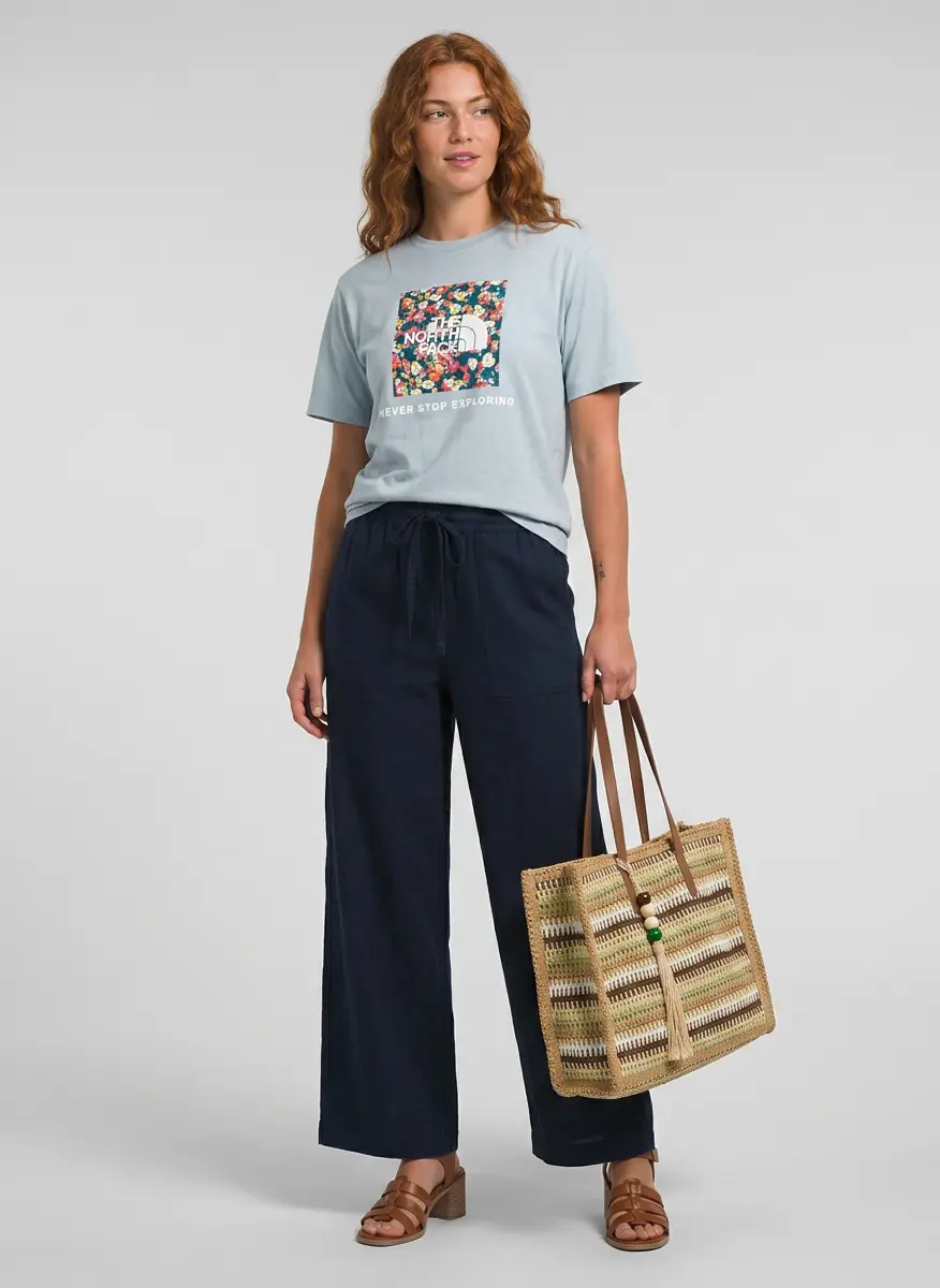 Tommy Hilfiger Tommy Hilfiger Women's Linen Pants Wide Leg Casual Pants with Pockets 2