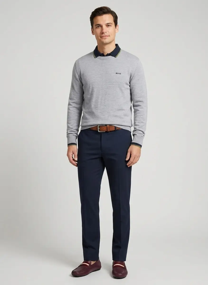 Club Room Men's Solid Crew Neck Merino Wool Blend Sweater, Created for Macy's 7