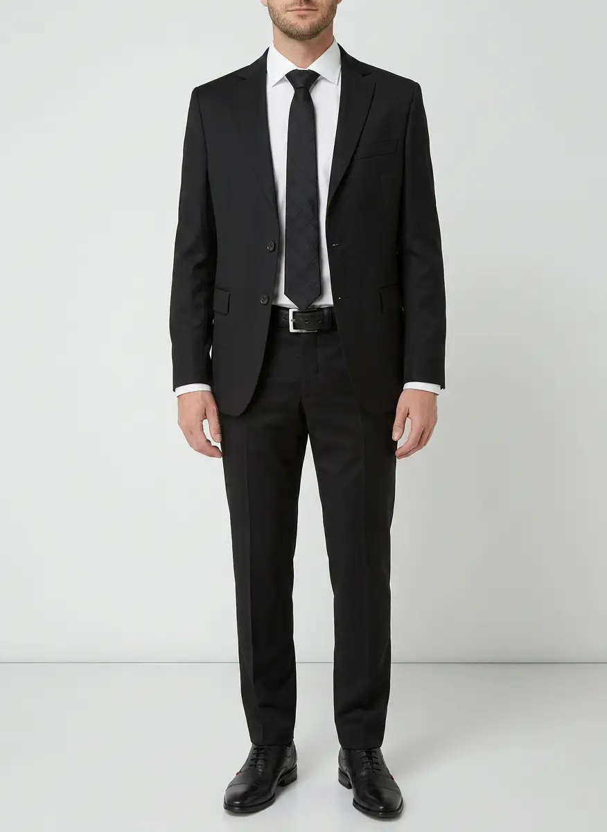 PINO BY PINOPORTE Solid Stretch Wool Suit 5