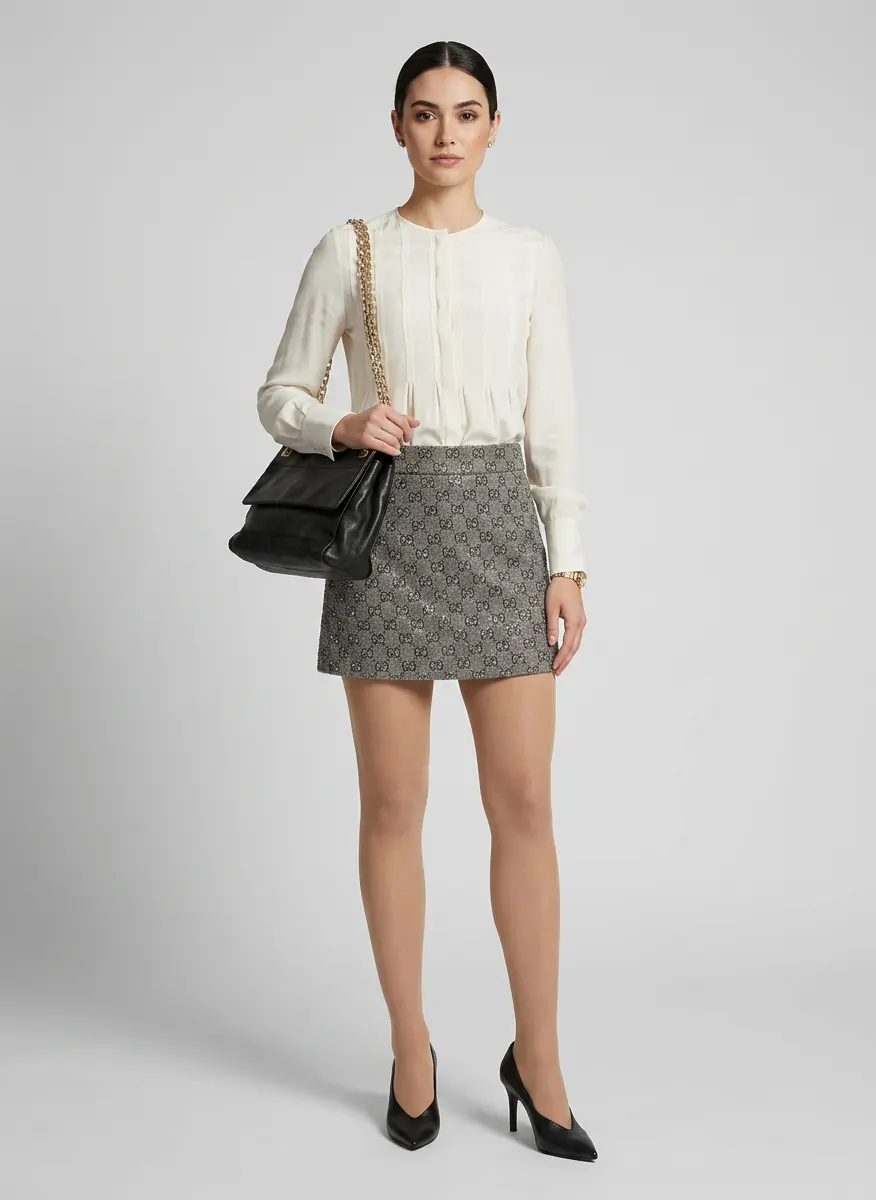 Modern Silk & Chain Sophistication
