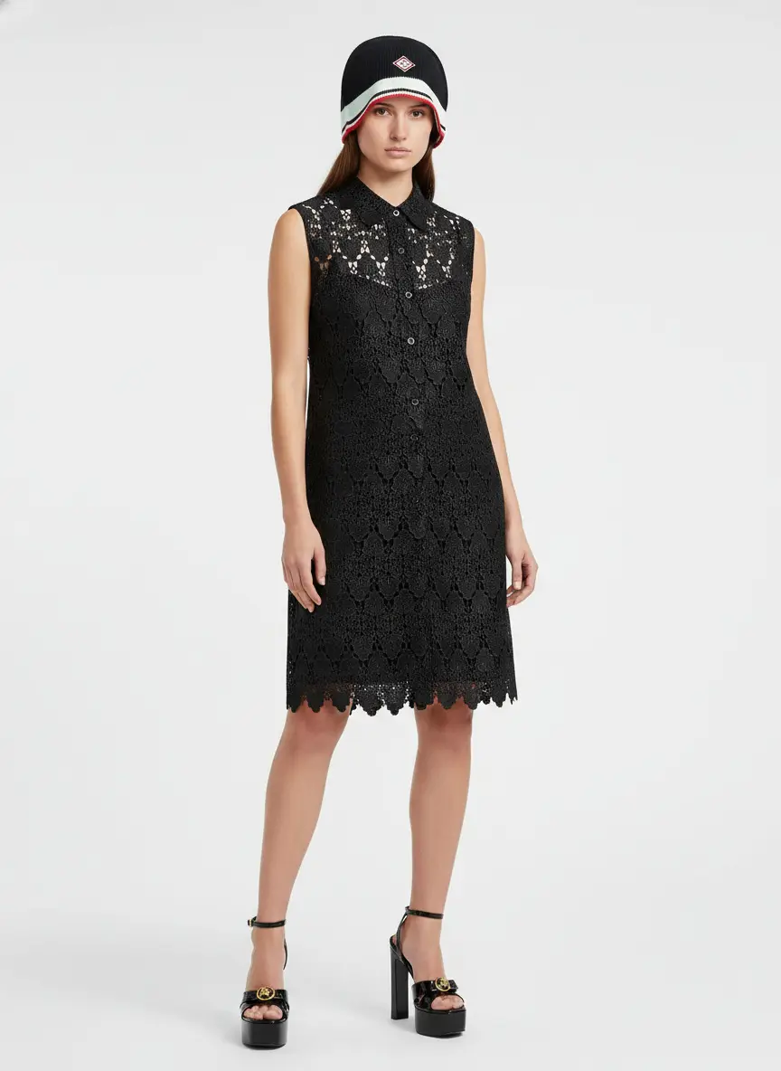 FRAME The Deco crocheted lace mini dress 5