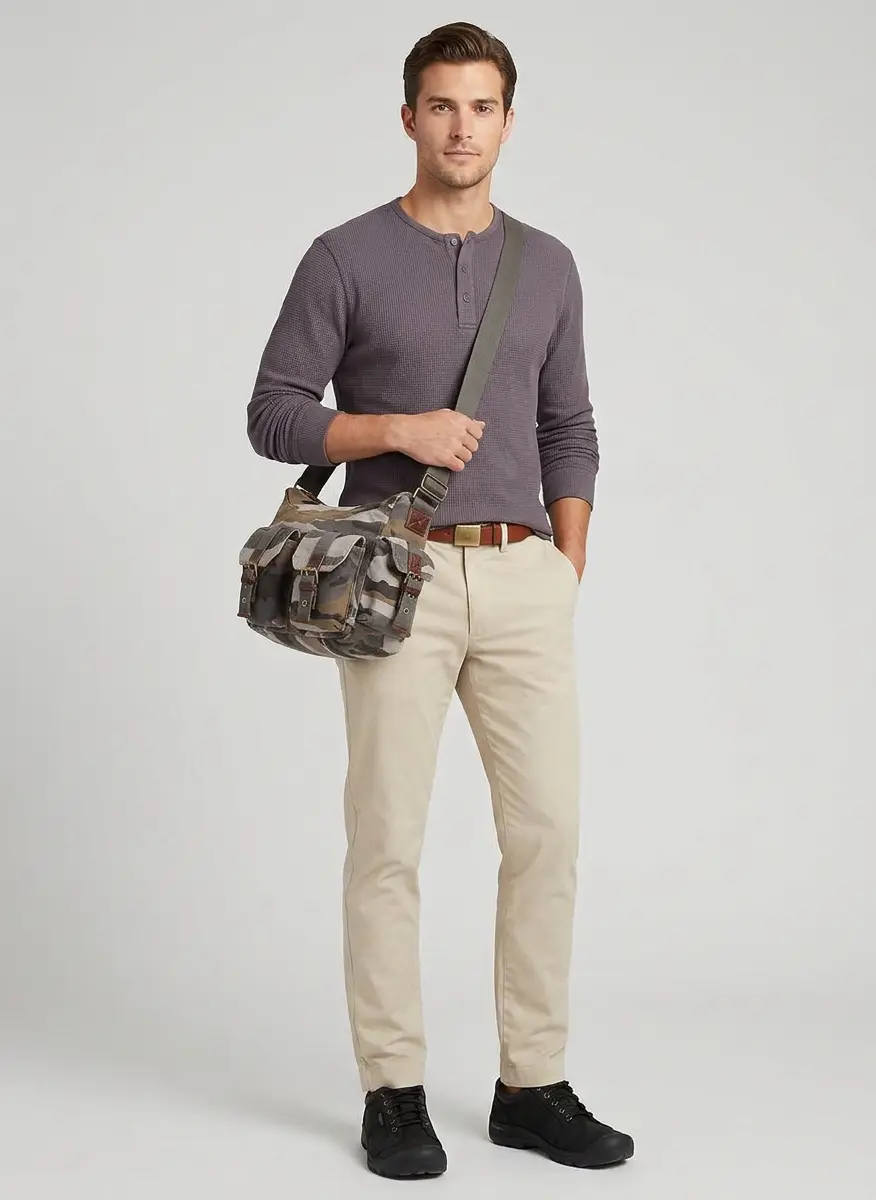 Oakley All Day Waffle Long Sleeve Henley T-shirt - Men's 8