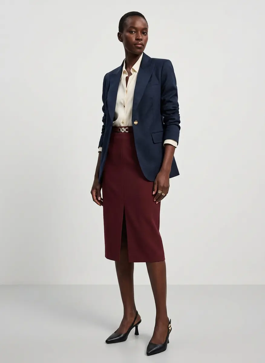 Sophisticated Navy & Wine